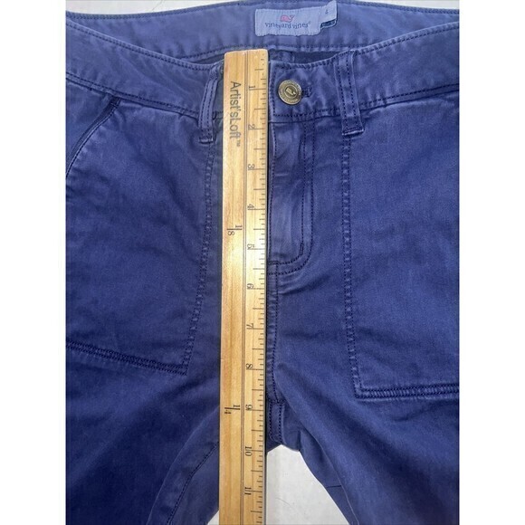 Vineyard Vines Blue Slim Pants Women's Size 4 Style 2P0668 - Picture 5 of 9
